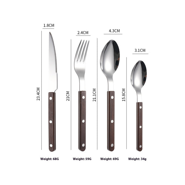 Stainless Steel Tableware Clip Handle Hotel Western Dinner Set