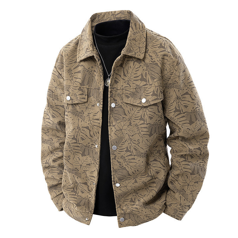 Corduroy Slim-fit Casual Jacket m