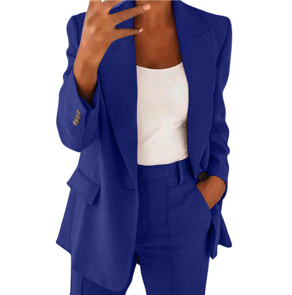Womens Long-sleeved Lapel suit