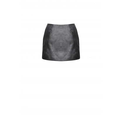 Dark in Love Chaos Reign Faux Leather Goth Mini Skirt in Black