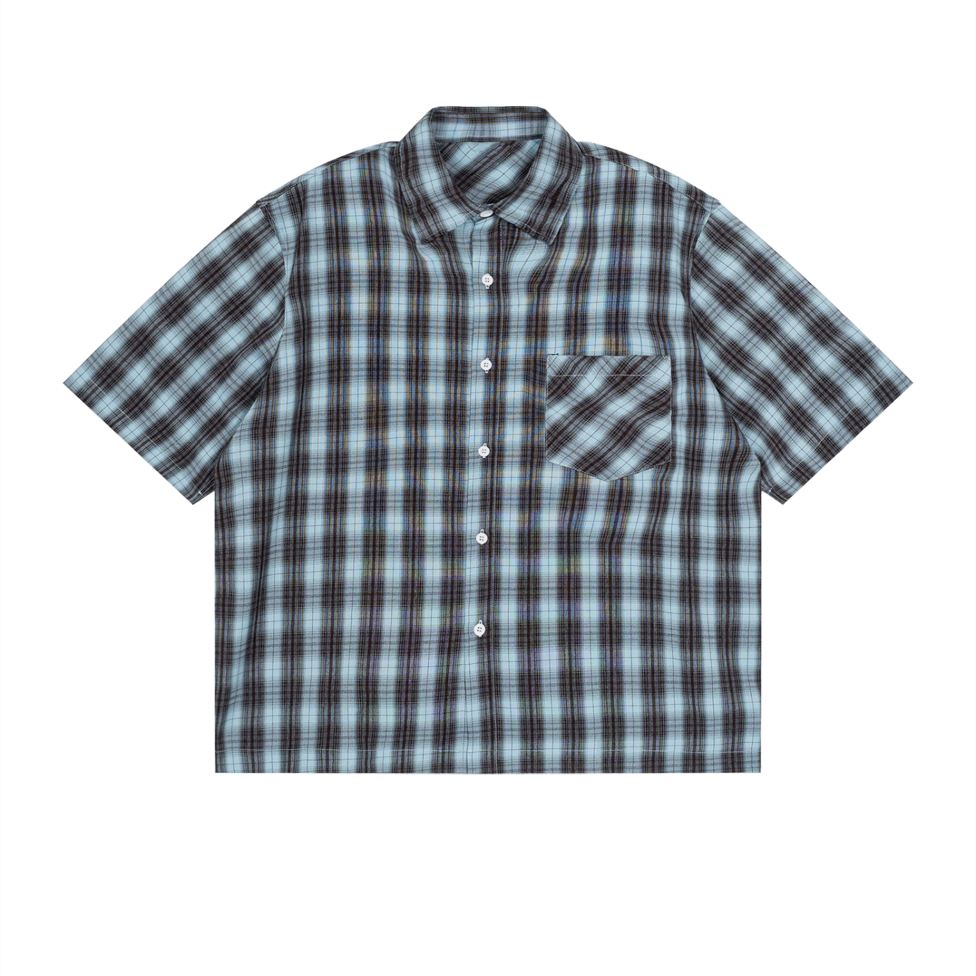 Unisex Boxy Plaid Short Sleeve Shirt