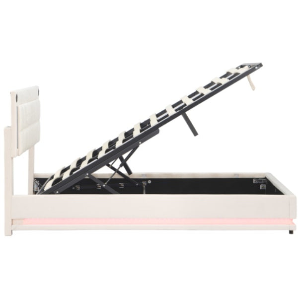 5ft King LED Hydraulic Storage Bed