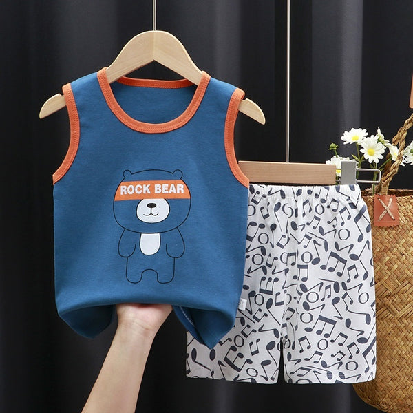 Boys' Cotton Vest Two-Piece Set