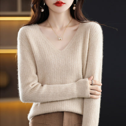 Women's Knitwear V-neck Pullover
