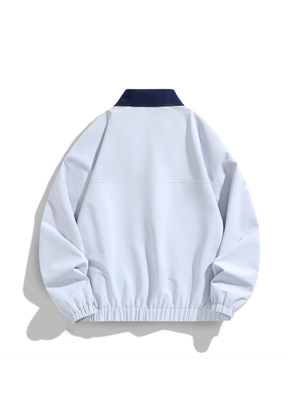 Polo Collar Jacket Top
