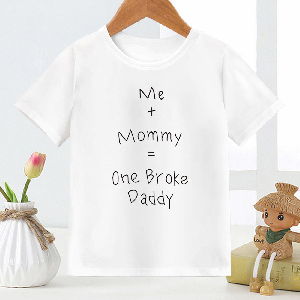 Kids Monogram Print Short Sleeve