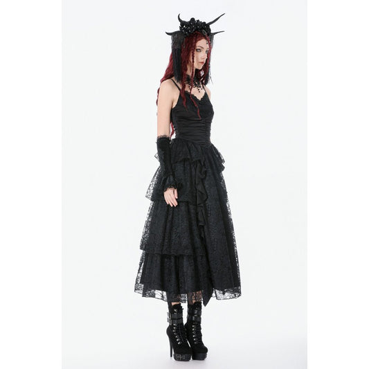 Dark in Love Gothic Satin Lace Dress