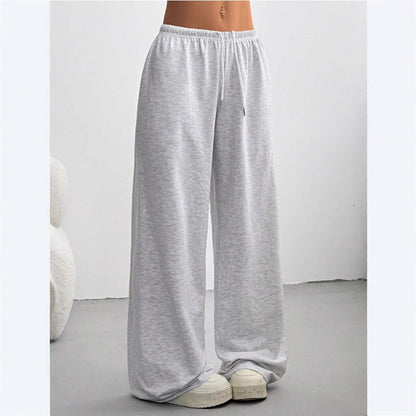 Straight-leg Minimalist Solid-color Womens Sweatpants