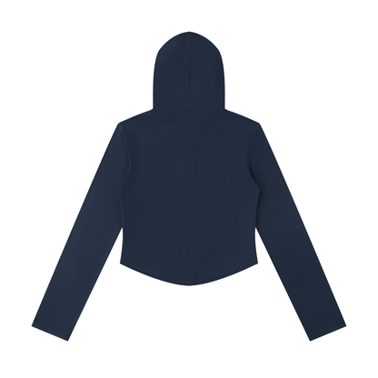 Women's Slim Cropped Full Zip Hoodie 260GSM