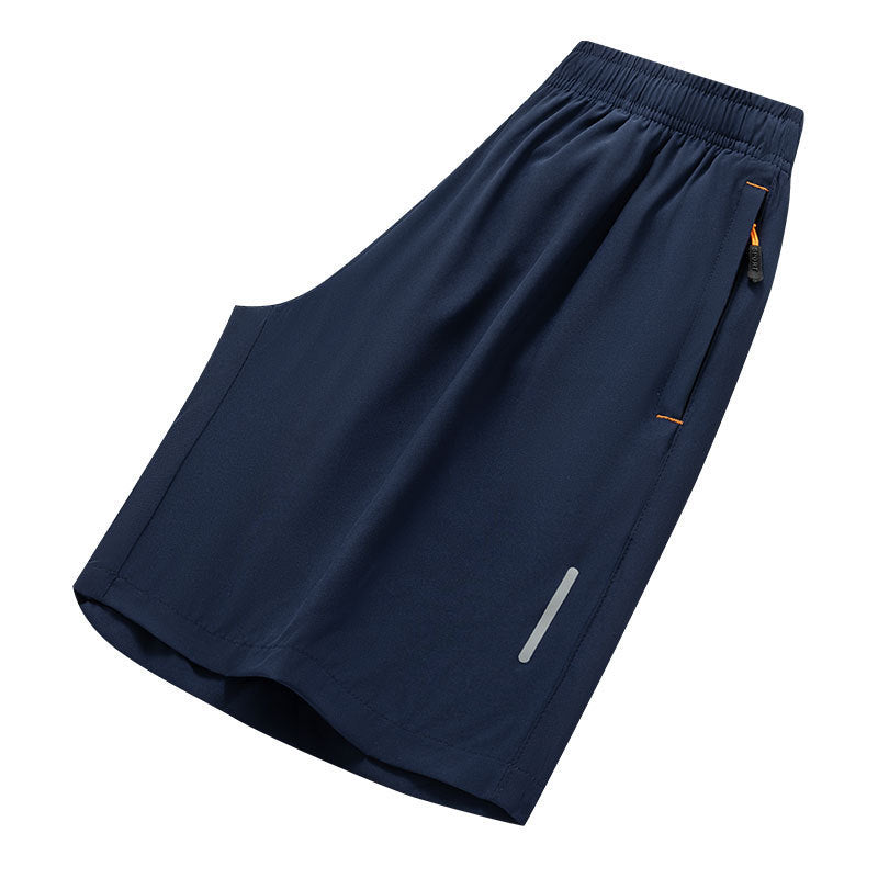 Shorts de sport et de loisirs amples pour hommes grandes tailles, en soie glacée