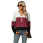 Women's Zipper Hooded Long Sleeve Top