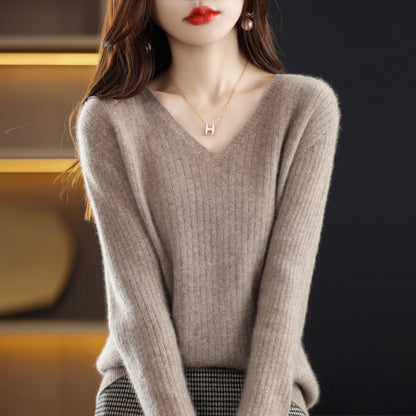 Women's Knitwear V-neck Pullover