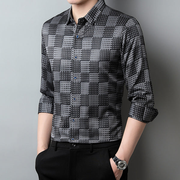 Men's Lapel Long Shirt