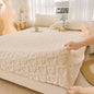 Milk Fiber Fitted Sheet Solid Color Tower Velvet Three-dimensional Carved