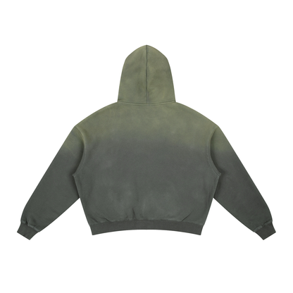 Waran Frayed Sunfade Boxy Fleece Hoodie 400GSM