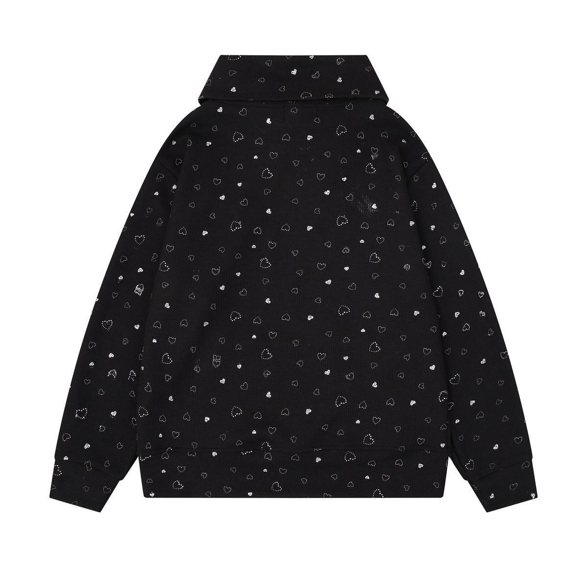 Musical Note Embroidery Scarf Collar LoosePullover Hoodie