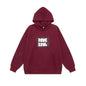 Letter Print Design Unisex Loose Fit Hoodie Sweatshirt