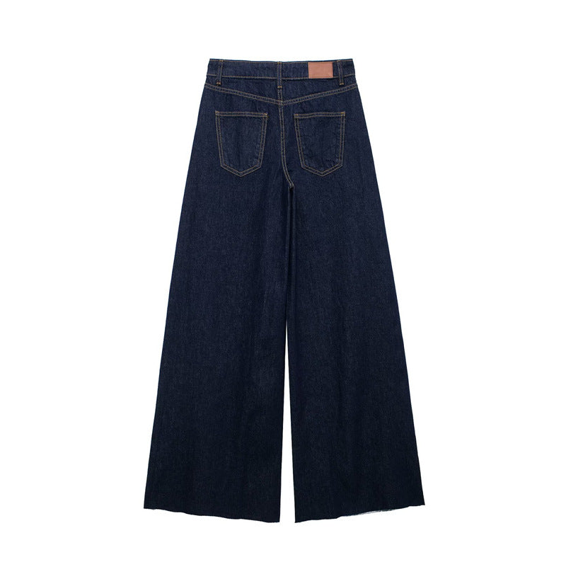 high waisted denim top+pants set