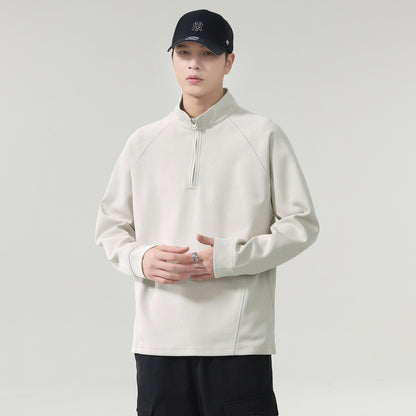 Stand Collar Casual Relaxed Men's Sweatshirt
