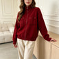 zipper long sleeved sweater