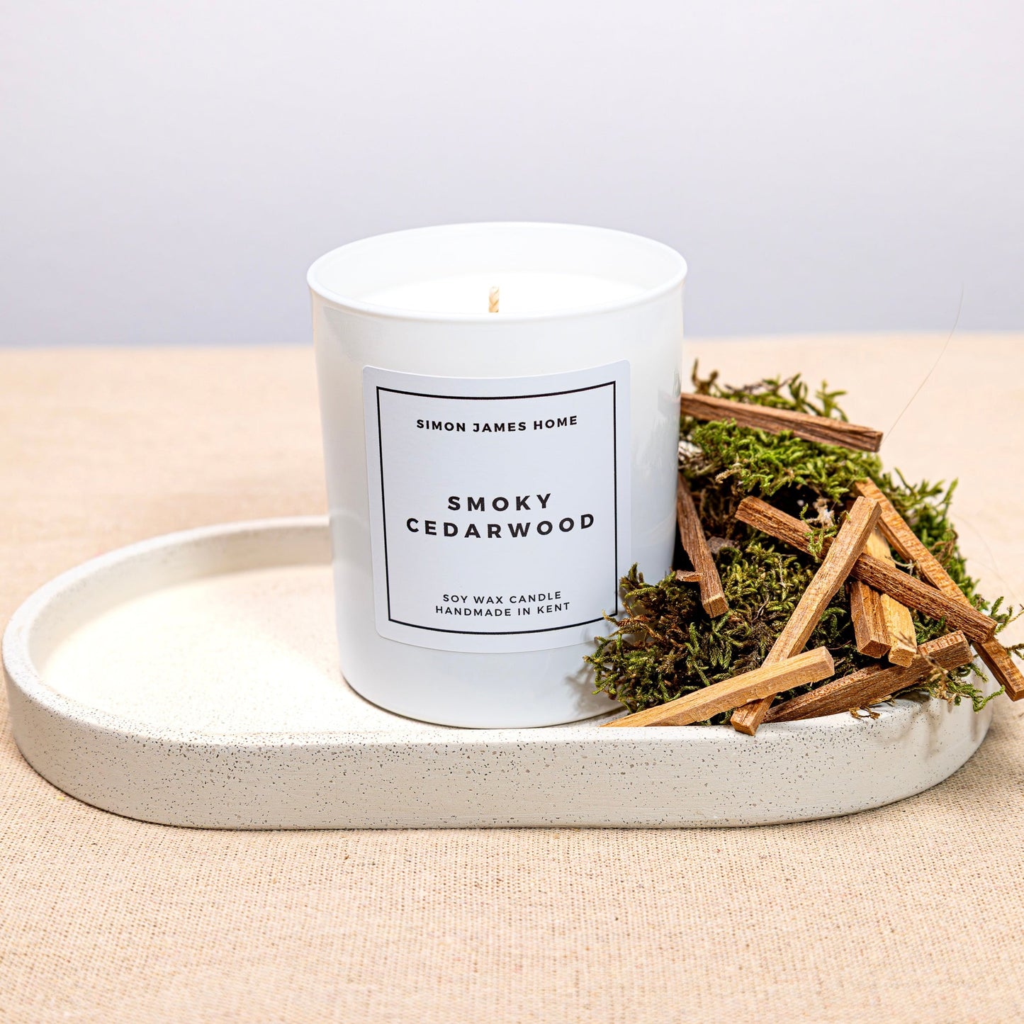 Smoky Cedarwood Candle - Handmade Soy Wax