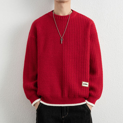 Men's Designer Style Thickened Loose Soft Knit Sweater