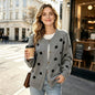 Polka dot round neck sweater