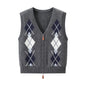 Women's Diamond-Knit V-Neck Vest