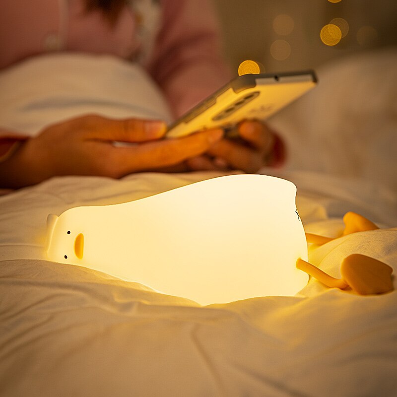 Duck Animal Silicone LED Night Light for Kids