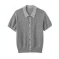 Classic Knit Short Sleeve Shirt for Men