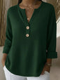 V-neck Waffle Knit Women's Sweater