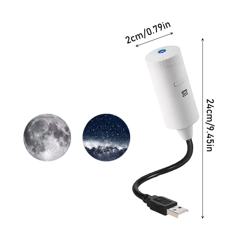 USB Star Projector – Interchangeable Patterns for Bedroom & Living Room