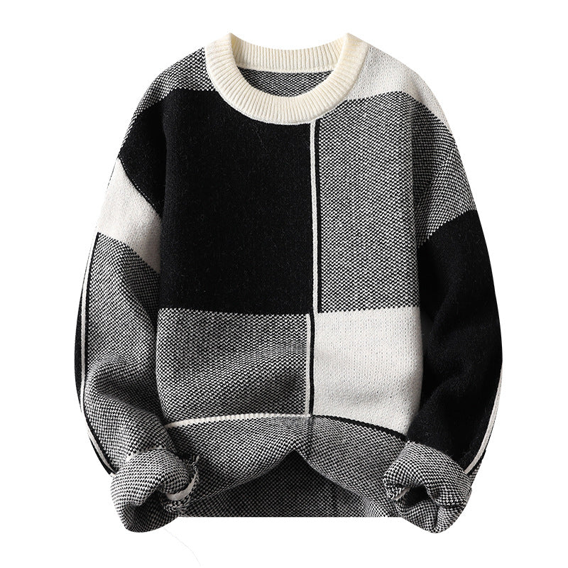 Casual Geometric Knit Sweater