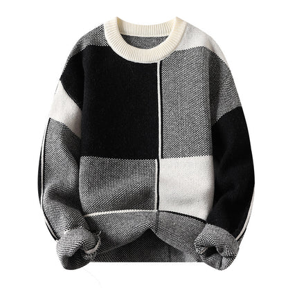 Casual Geometric Knit Sweater