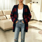 Womens Single breasted loose sweater