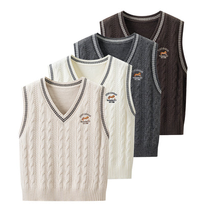 Women's Casual Fur-Collar Sweater Vest