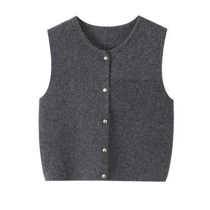 knitted sweater women's vest