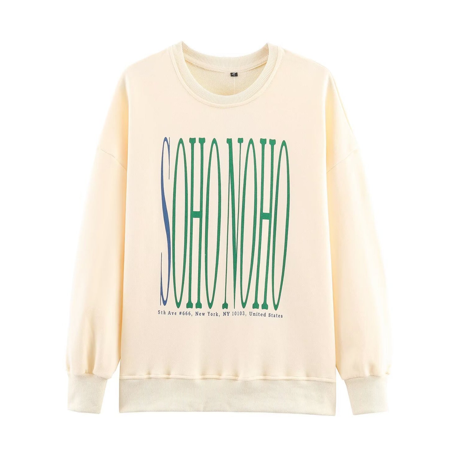 Spring versatile printed hoodie