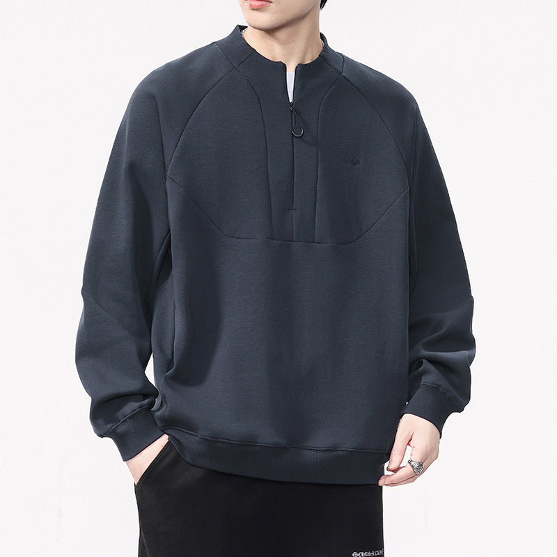 Heavyweight Half Zip Crewneck Sweatshirt Loos