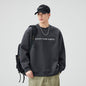 Men's  Oversized Long Sleeve Crew Neck Letter Embossed Sweatshirt