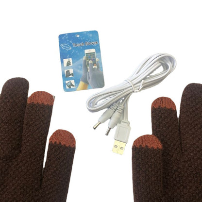 Men's knitted touchscreen electric heating gloves - view 4