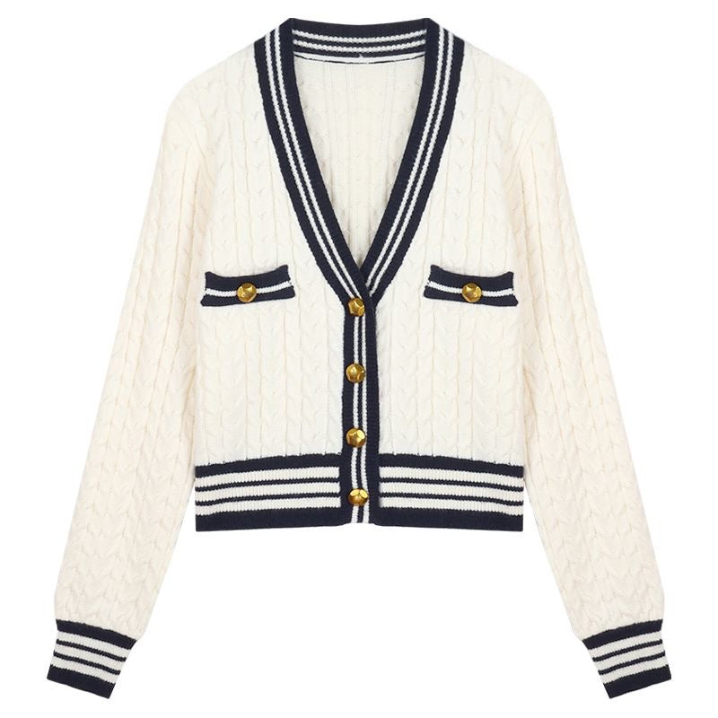 Striped Single Breasted Knitwear