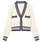 Striped Single Breasted Knitwear