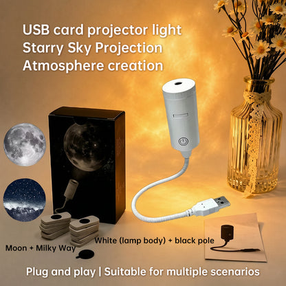 USB Star Projector – Interchangeable Patterns for Bedroom & Living Room