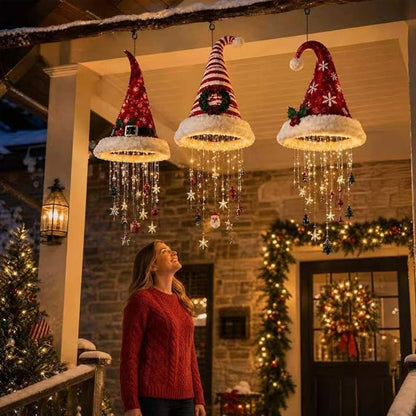 Lighted Santa Hat Hanging Chandelier