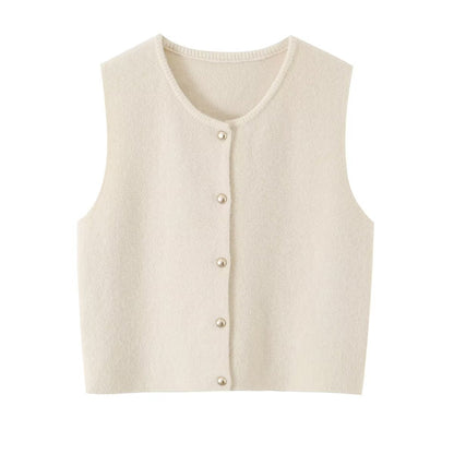 knitted sweater women's vest
