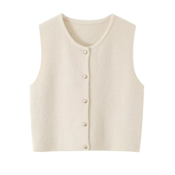 knitted sweater women's vest