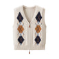 Women's Diamond-Knit V-Neck Vest