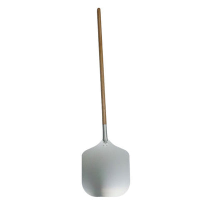 12" Aluminium Pizza Peel with Wooden Handle - Overall Length 35 Inches