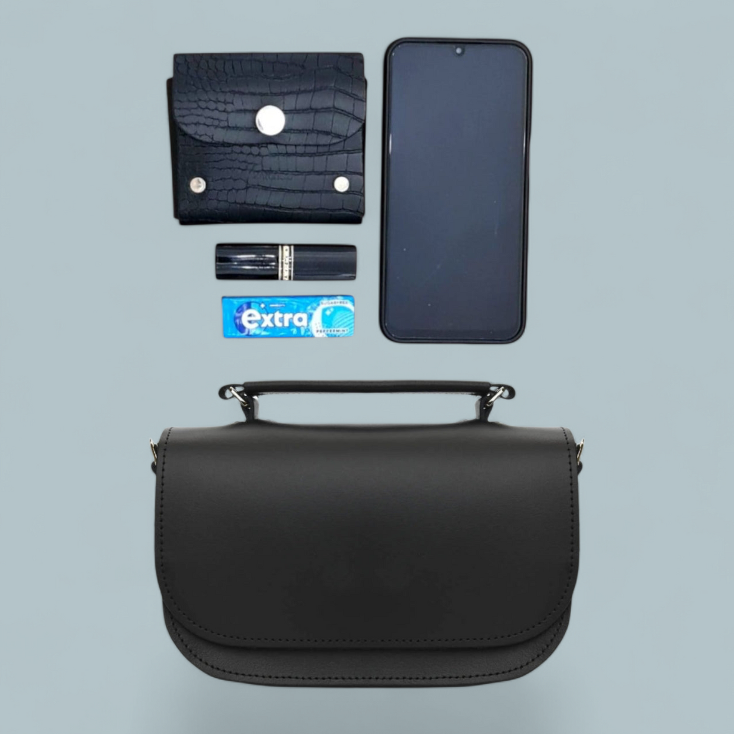 Aura Handmade Leather Bag - Iced Coffee